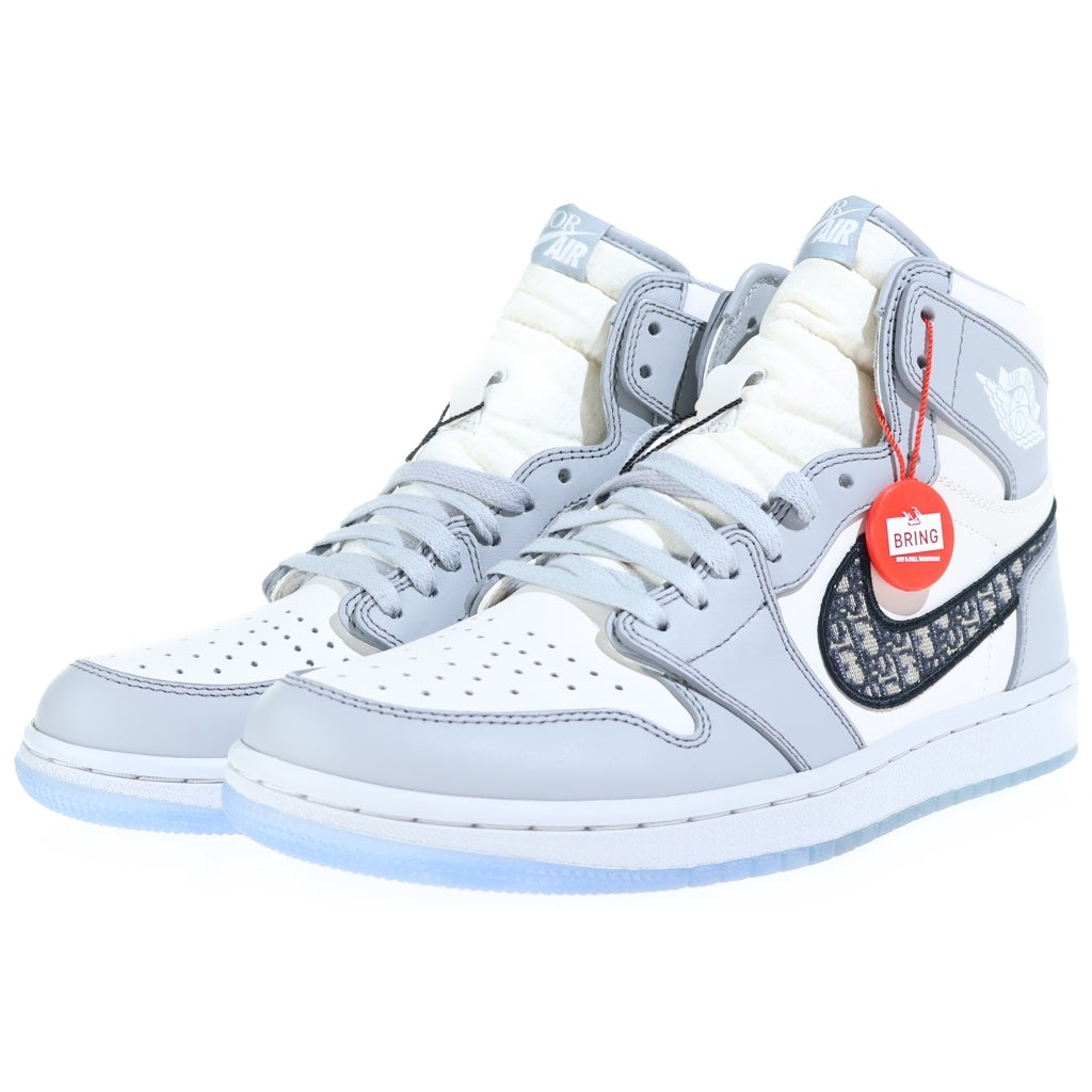 NIKE(ナイキ) DIOR AIR JORDAN 1 HIGH OG ディオール エアジョーダン1 ハイカットスニーカー ホワイト/グレー US8.5/26.5cm CN8607-002
