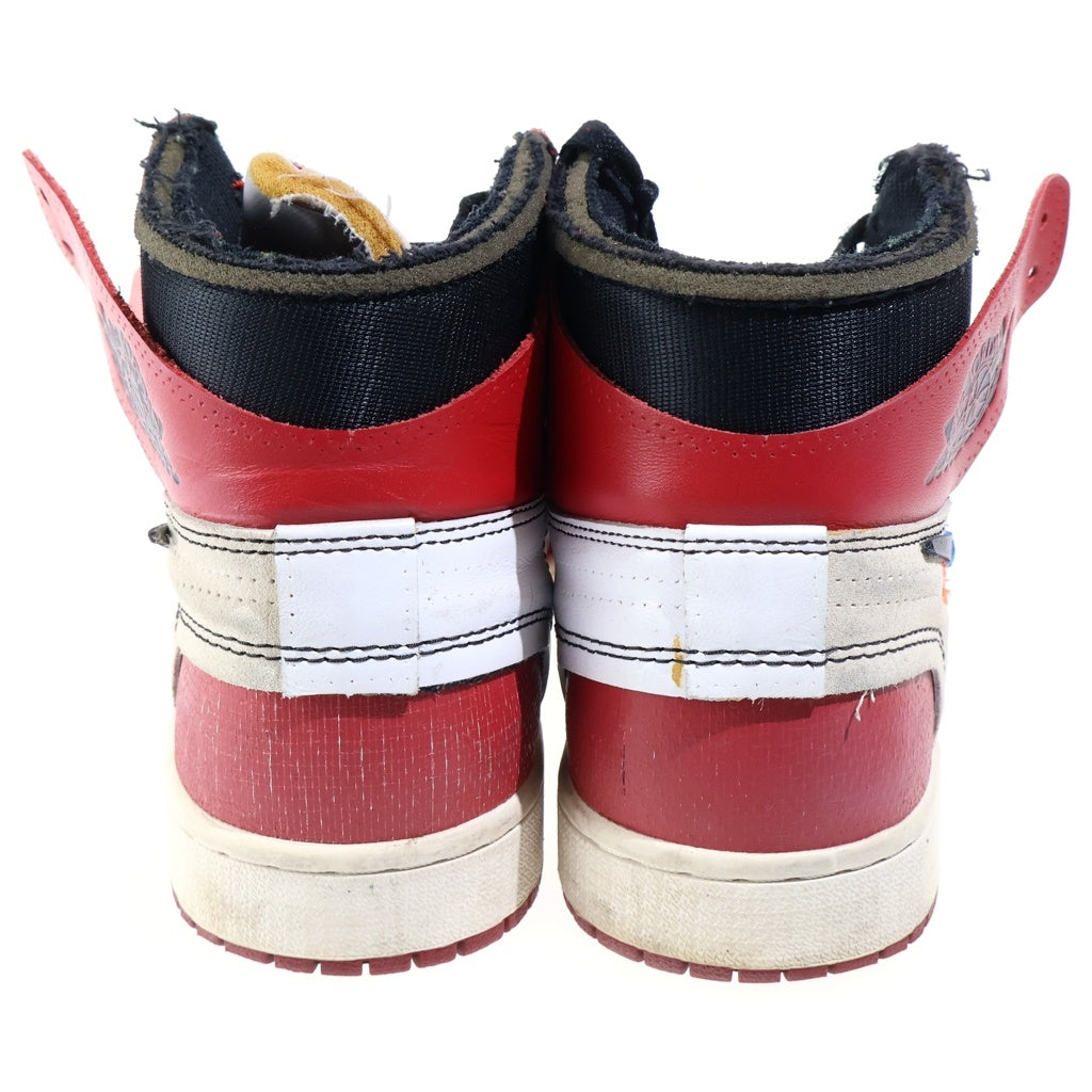 NIKE(ナイキ) ×OFF-WHITE THE 10 AIR JORDAN 1 CHICAGO オフホワイト ザテン エアジョーダン シカゴ ハイカットスニーカー レッド/ホワイト US9.5/27.5cm AA3834-101
