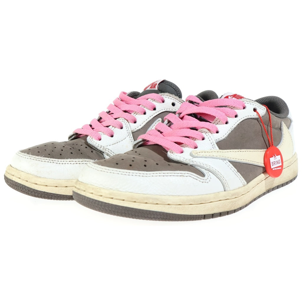 NIKE(ナイキ) ×TRAVIS SCOTT AIR JORDAN1 LOW OG SP トラヴィススコット エアジョーダン1 リバースモカ ローカットスニーカー ブラウン/ホワイト US7/25.0cm DM7866-162