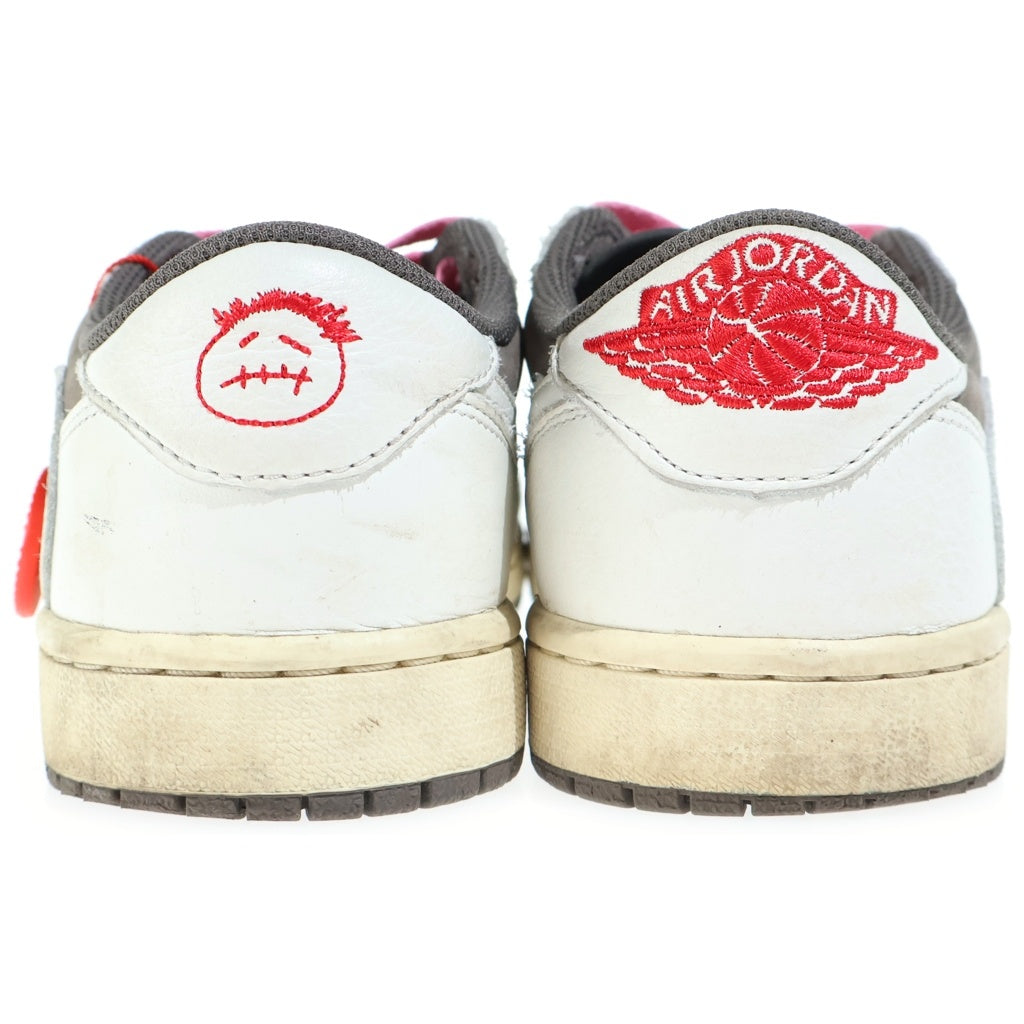NIKE(ナイキ) ×TRAVIS SCOTT AIR JORDAN1 LOW OG SP トラヴィススコット エアジョーダン1 リバースモカ ローカットスニーカー ブラウン/ホワイト US7/25.0cm DM7866-162