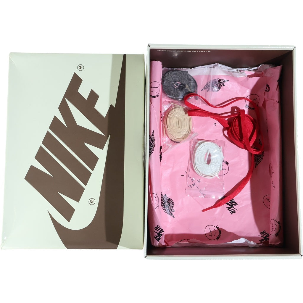 NIKE(ナイキ) ×TRAVIS SCOTT AIR JORDAN1 LOW OG SP トラヴィススコット エアジョーダン1 リバースモカ ローカットスニーカー ブラウン/ホワイト US7/25.0cm DM7866-162