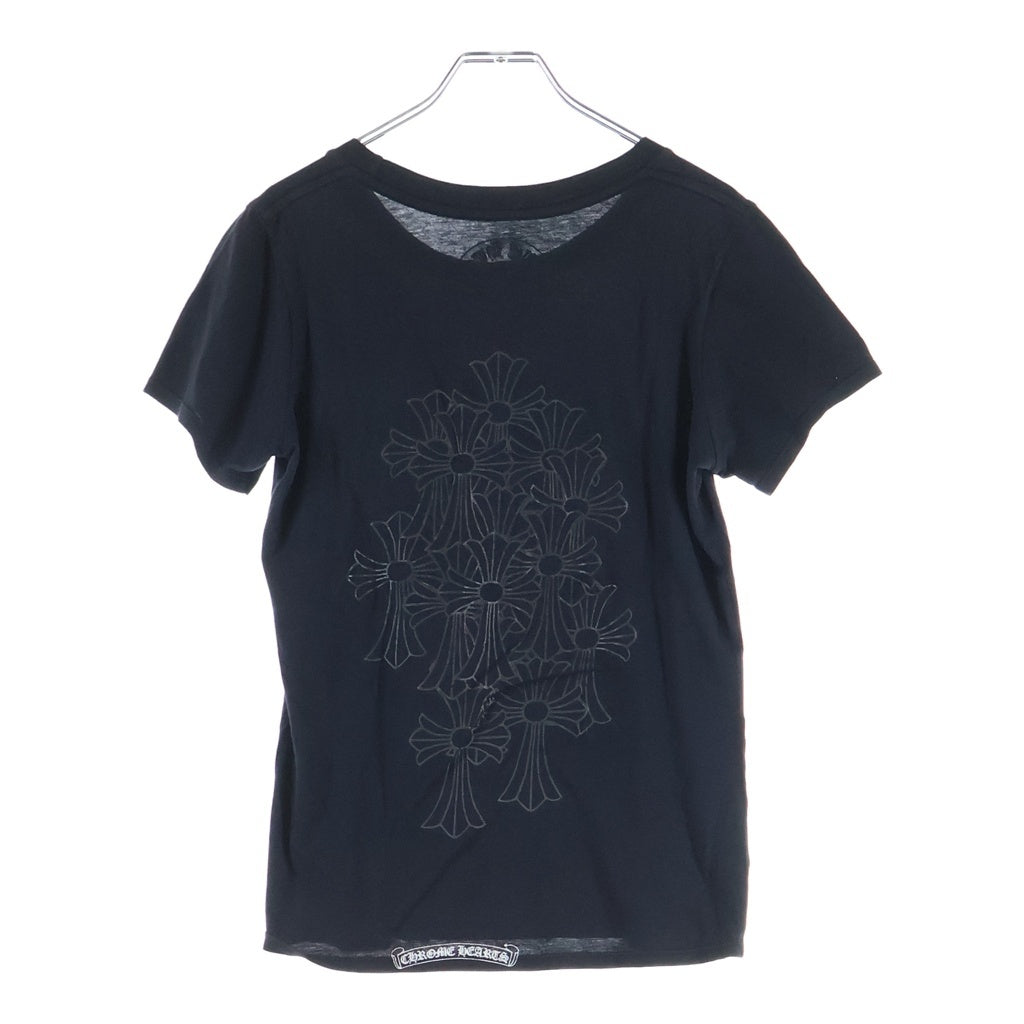 CHROME HEARTS(クロムハーツ) ヴァインダガー セメタリークロス CHロゴプリント 半袖Tシャツ カットソー ブラック レディース