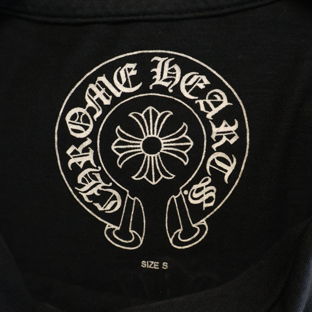 CHROME HEARTS(クロムハーツ) ヴァインダガー セメタリークロス CHロゴプリント 半袖Tシャツ カットソー ブラック レディース