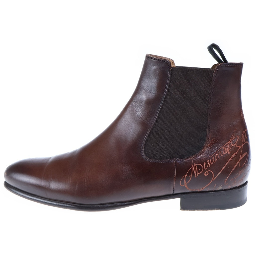 Berluti(ベルルッティ) GALET ガレ カーシブ ヴェネチア カーフレザー チェルシーブーツ ブラウン