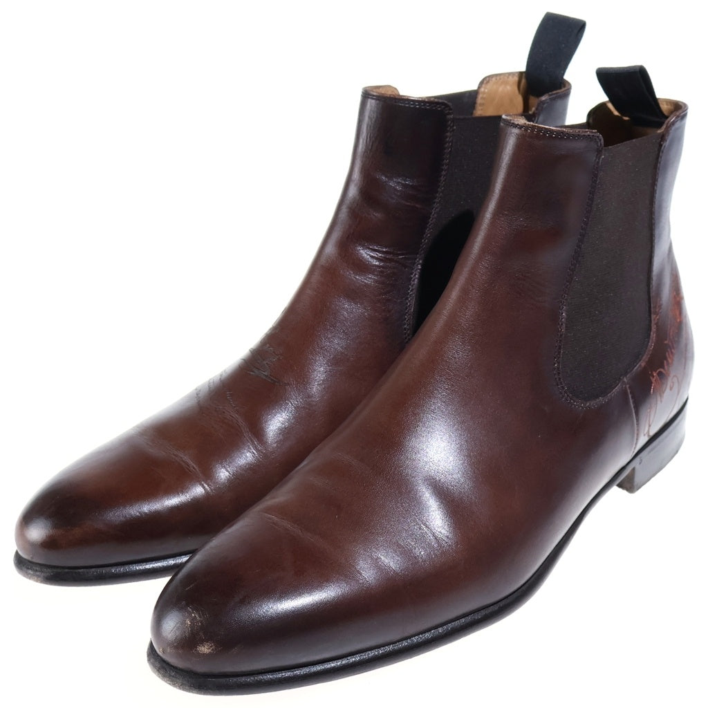 Berluti(ベルルッティ) GALET ガレ カーシブ ヴェネチア カーフレザー チェルシーブーツ ブラウン