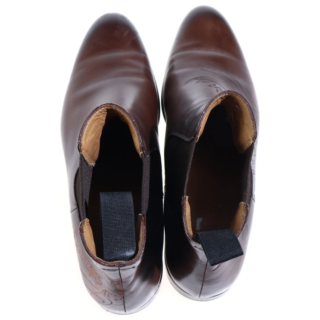 Berluti(ベルルッティ) GALET ガレ カーシブ ヴェネチア カーフレザー チェルシーブーツ ブラウン
