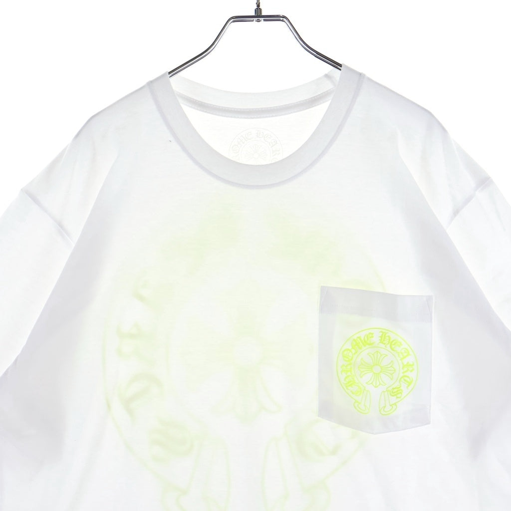 CHROME HEARTS(クロムハーツ) HORSESHOE S/S TEE WHITE/NEON YELLOW ホースシュー ショートスリーブ Tシャツ ホワイト/イエロー