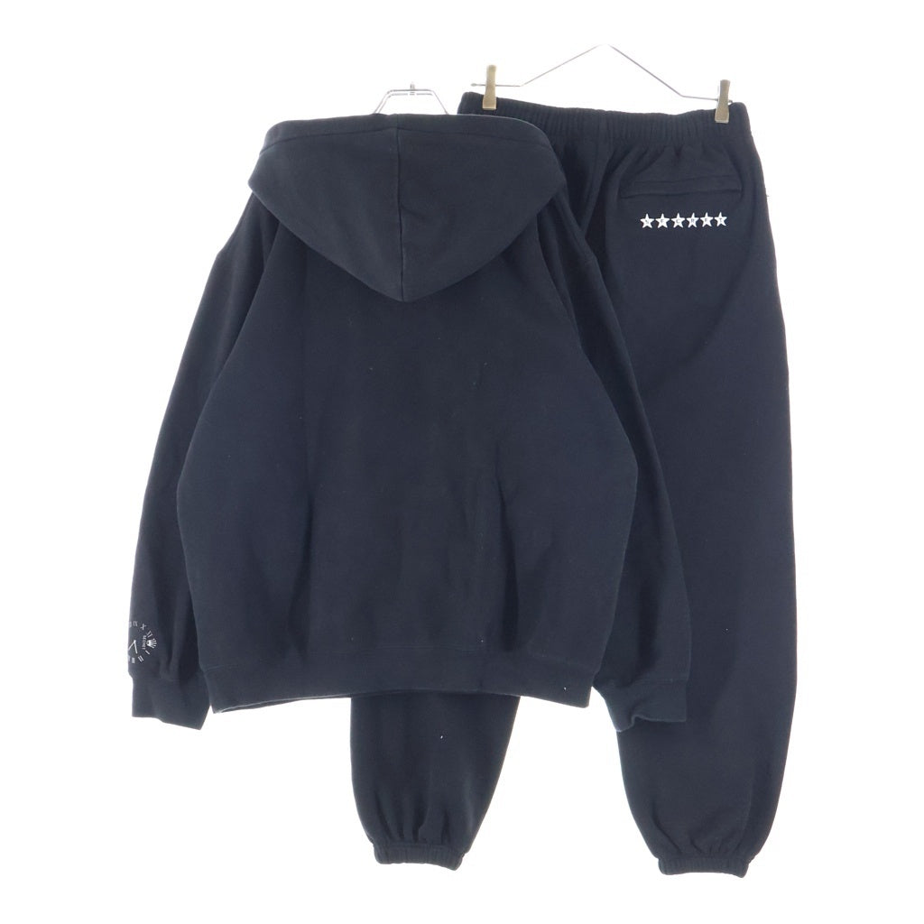 NO BRAND(ノーブランド) SECRET シークレット TRACKSUIT プルオーバーパーカー スウェットパンツ セットアップ ブラック