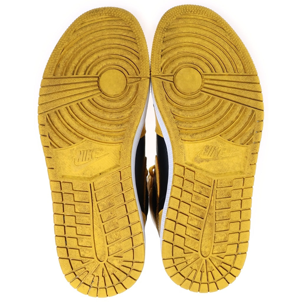 NIKE(ナイキ) AIR JORDAN 1 RETRO HIGH OG POLLEN エアジョーダン レトロ パラン ハイカットスニーカー US8.5/26.5cm イエロー/ブラック 555088-701