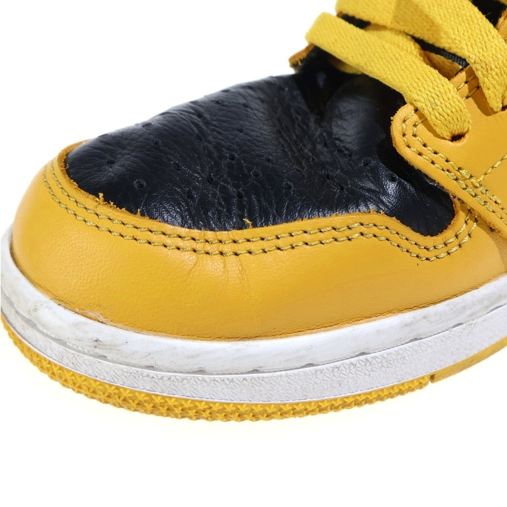 NIKE(ナイキ) AIR JORDAN 1 RETRO HIGH OG POLLEN エアジョーダン レトロ パラン ハイカットスニーカー US8.5/26.5cm イエロー/ブラック 555088-701