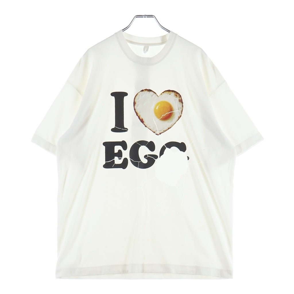 doublet(ダブレット) 26SS I LOVE EGG T-SHIRT プリント半袖Tシャツ カットソー ホワイト 26SS33CS428
