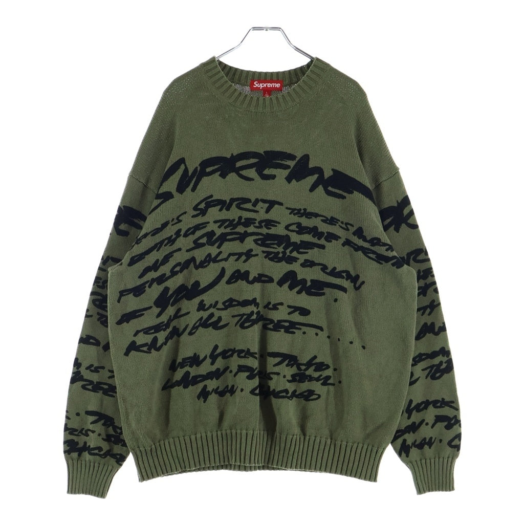 SUPREME(シュプリーム) 24SS Futura Sweater Olive フューチュラロゴ