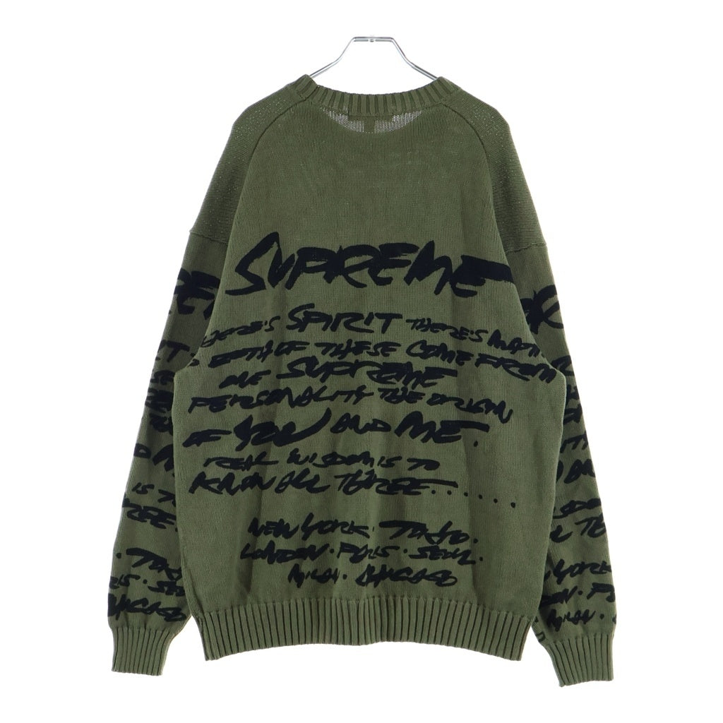 SUPREME(シュプリーム) 24SS Futura Sweater Olive フューチュラロゴ