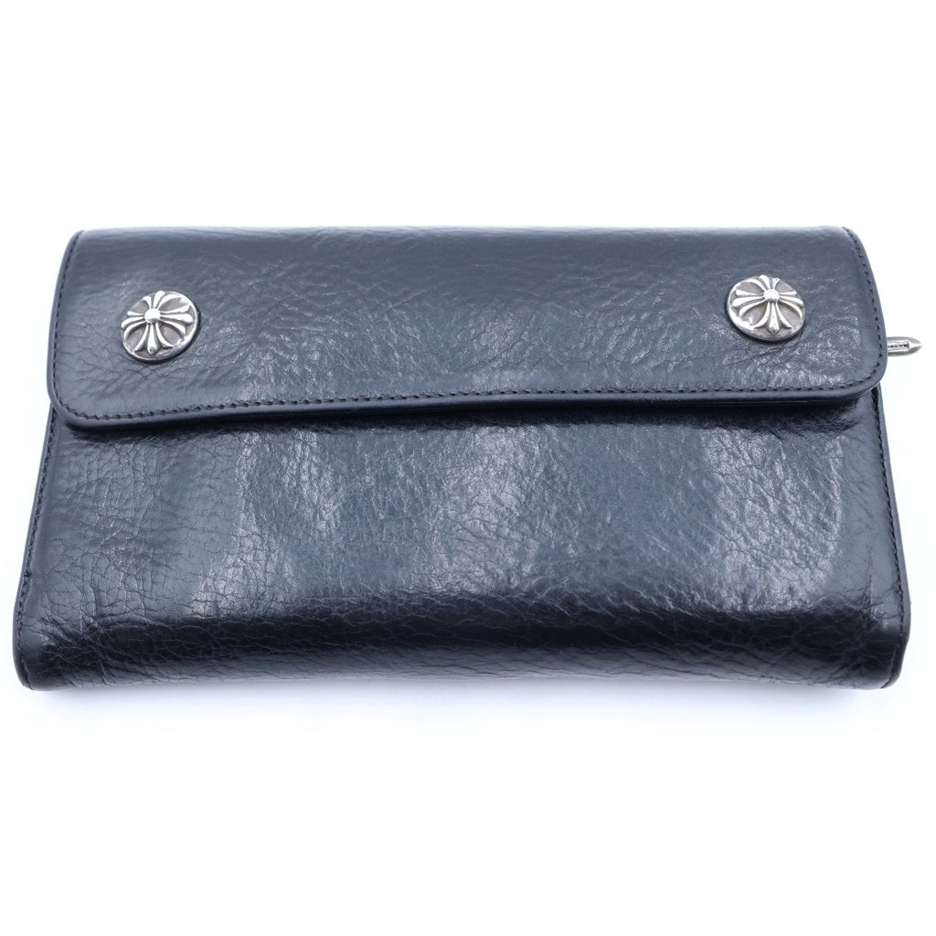 CHROME HEARTS(クロムハーツ) WAVE ウェーブ レザーウォレット 財布 ブラック