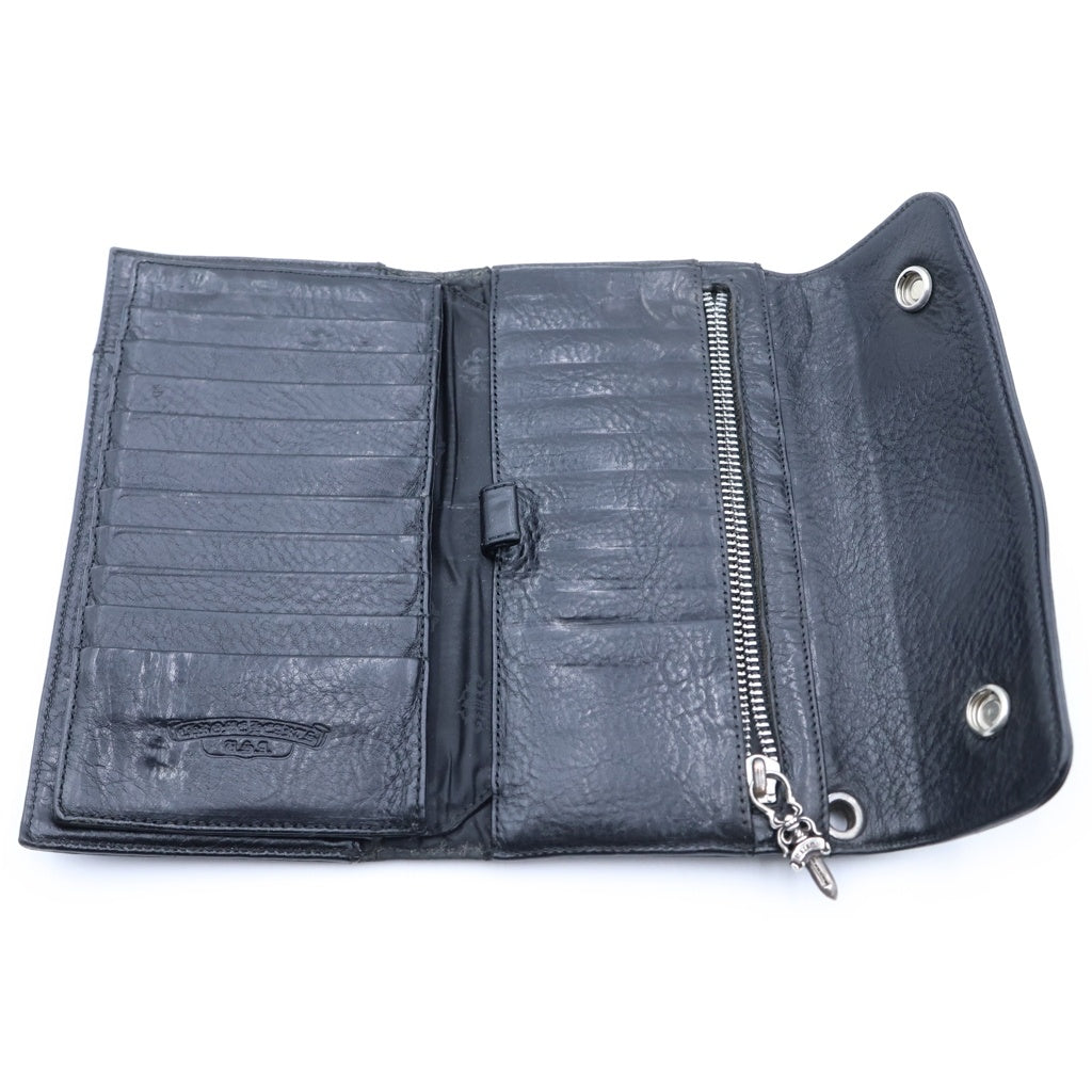 CHROME HEARTS(クロムハーツ) WAVE ウェーブ レザーウォレット 財布 ブラック