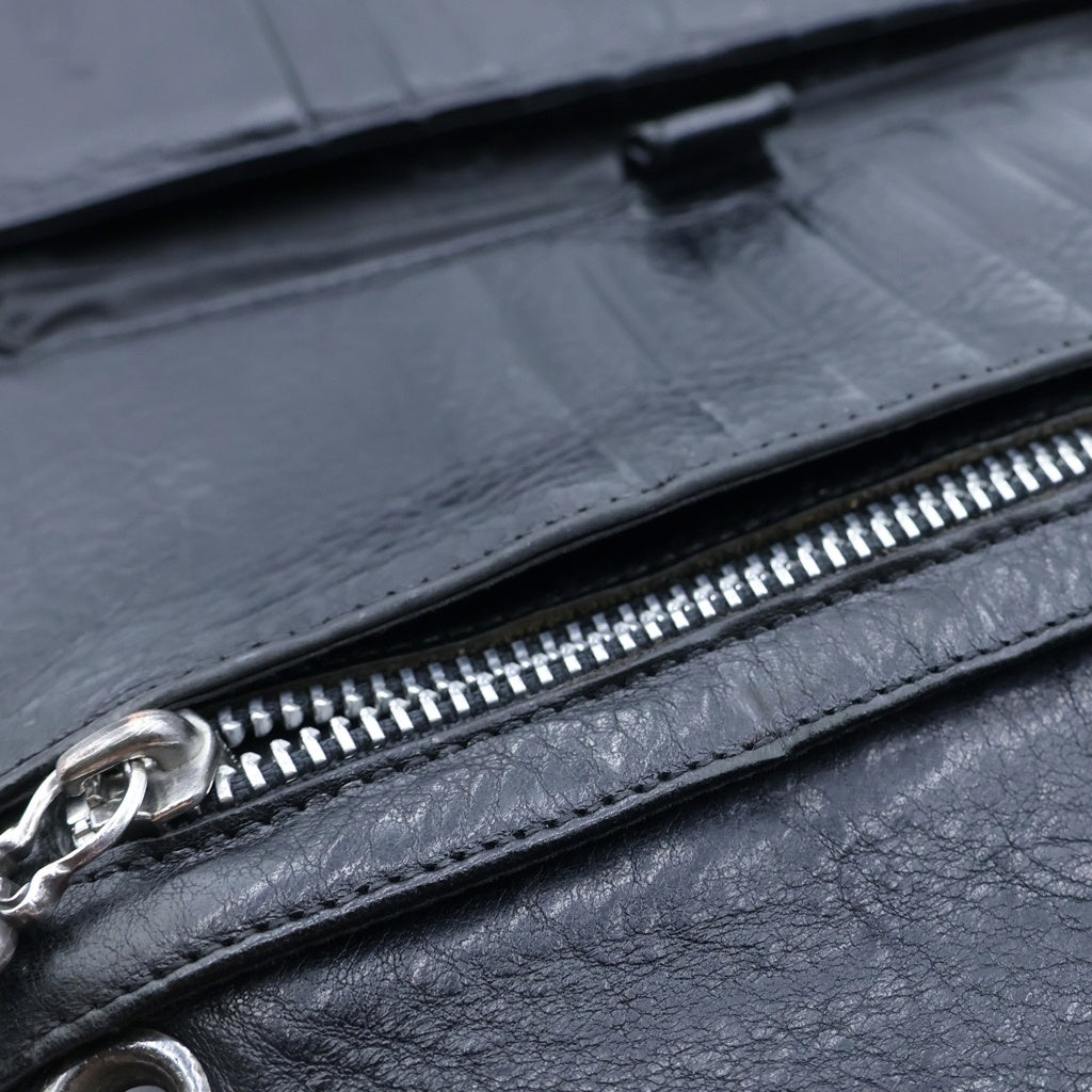CHROME HEARTS(クロムハーツ) WAVE ウェーブ レザーウォレット 財布 ブラック