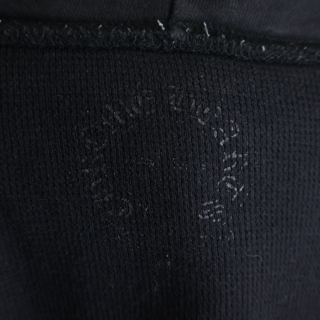 CHROME HEARTS(クロムハーツ) SWTSHIRT HD ZIP バックセメタリークロスプリント サーマル裏地ジップアップパーカー ブラック