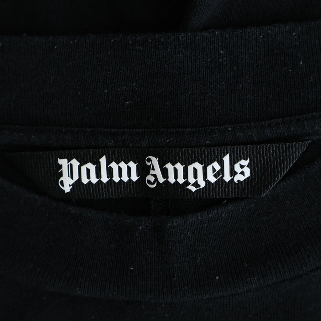 Palm Angels(パームエンジェルス) New College Logo Over T-shirt ニューカレッジロゴ オーバー 半袖Tシャツ カットソー ブラック PMAA047R20413027