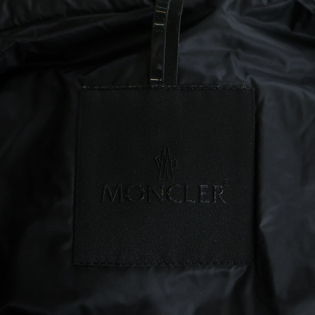MONCLER(モンクレール) 23SS PROVINS GIUBBOTTO フードロゴ刺繍 ライトダウンジャケット ブラック I10911A00092 53279