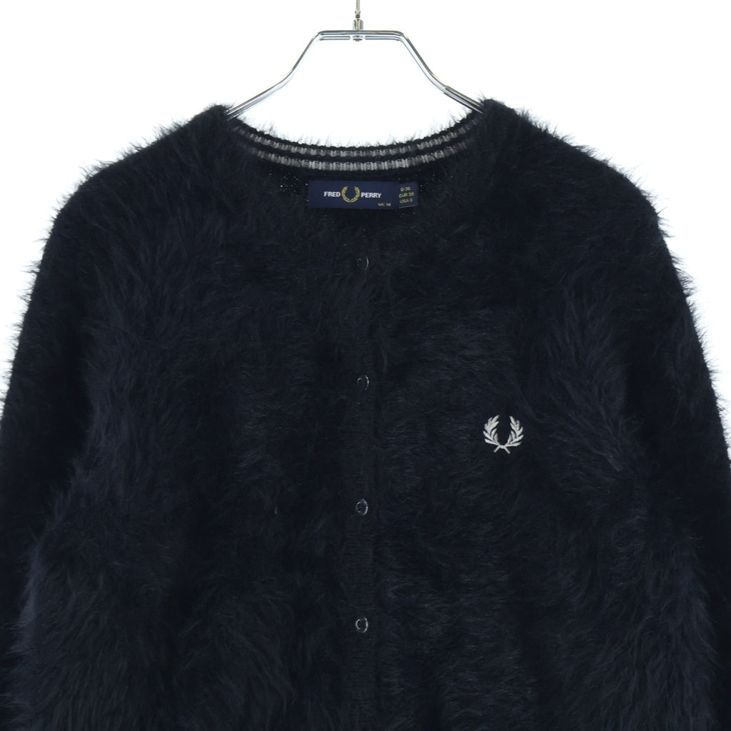 FRED PERRY(フレッドペリー) × Ray BEAMS 別注 シャギー長袖カーディガン ブラック レディース FZ7242