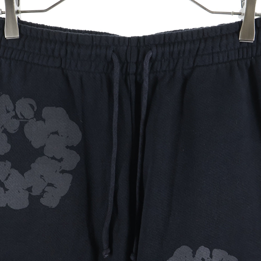 DENIM TEARS(デニムティアーズ) The Cotton Wreath Sweat Pants コットンリース スウェットパンツ ブラック