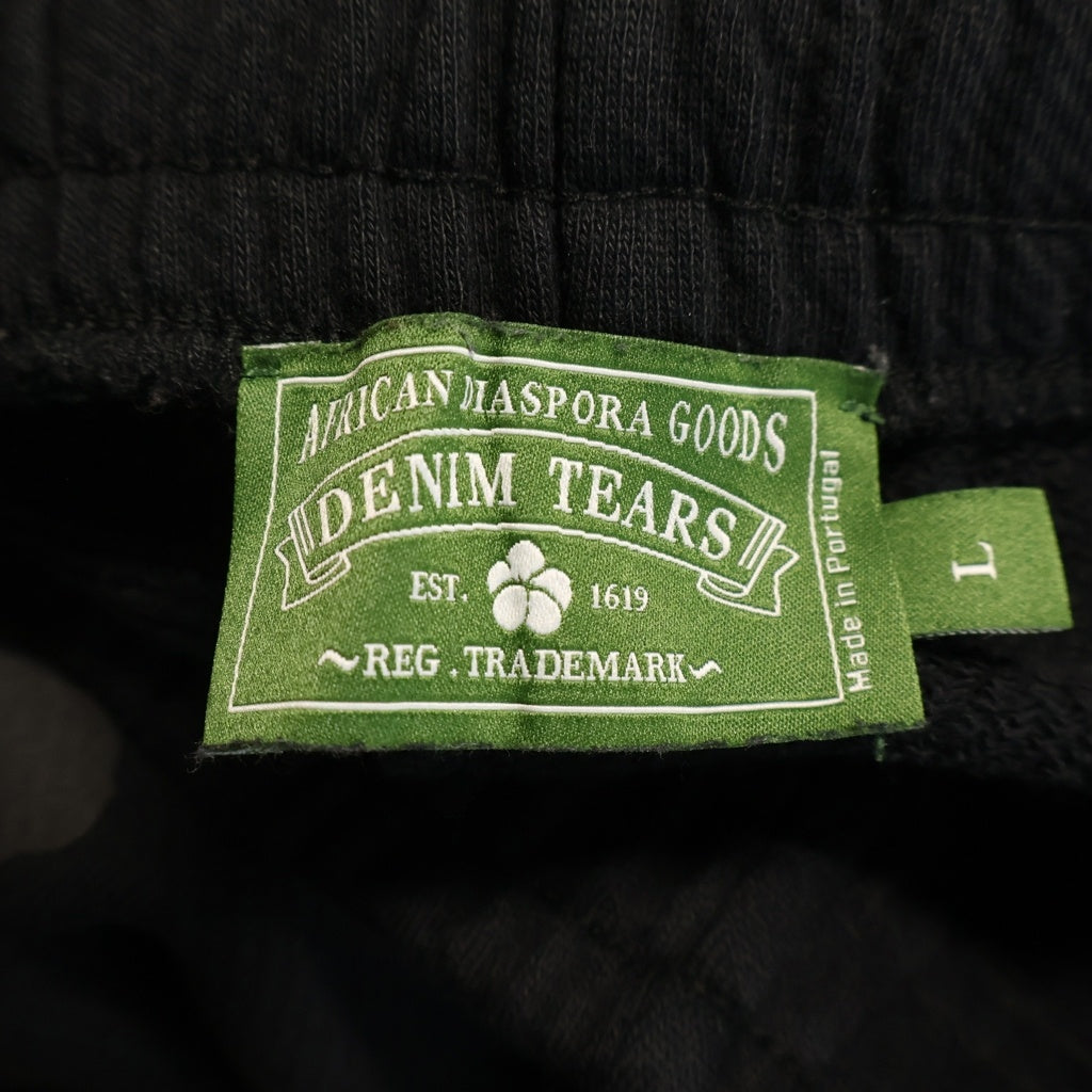 DENIM TEARS(デニムティアーズ) The Cotton Wreath Sweat Pants コットンリース スウェットパンツ ブラック