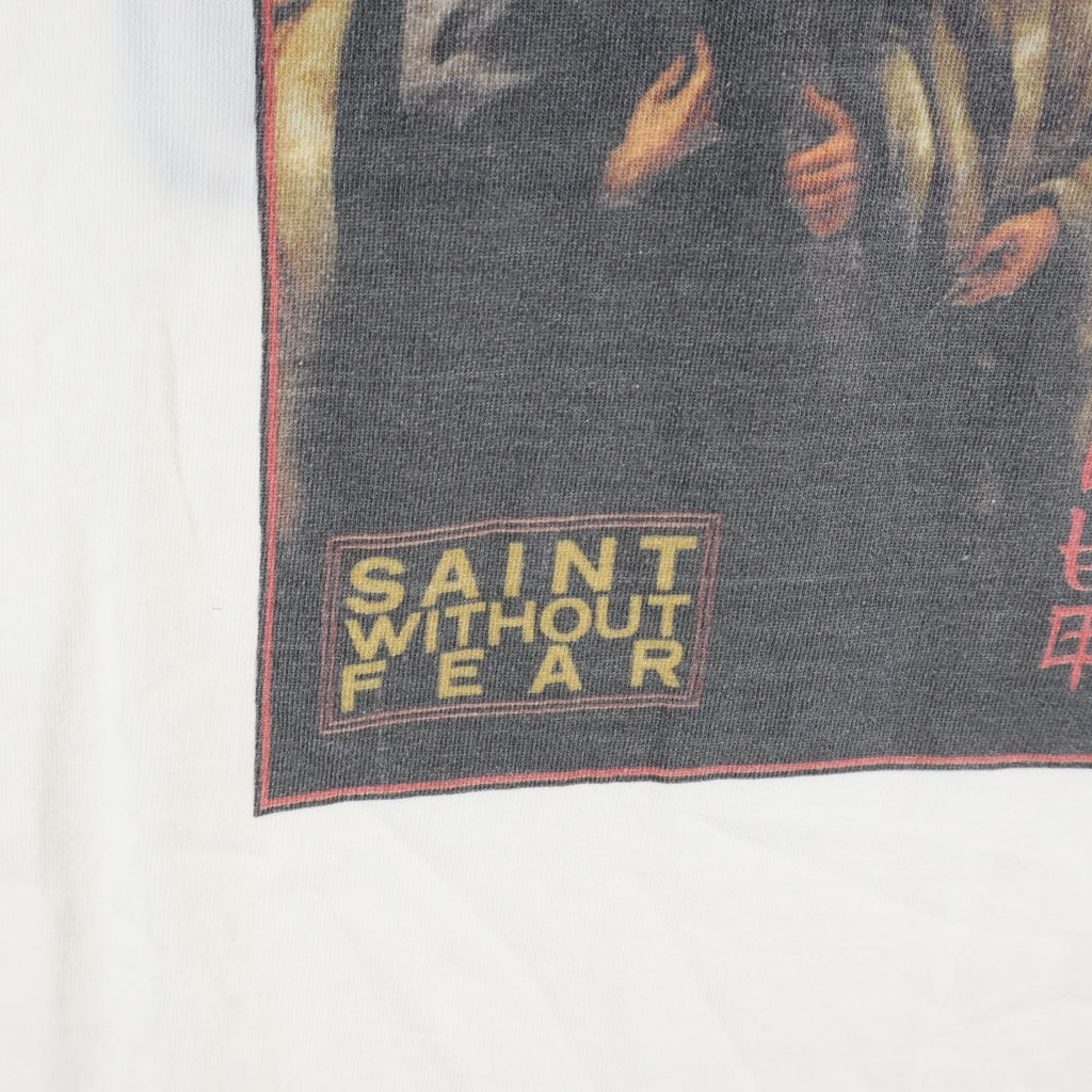 SAINT MICHAEL(セントマイケル) RK SS TEE WITH OUT FEAR クルーネック半袖Tシャツ カットソー ホワイト SM-A23-0000-C07