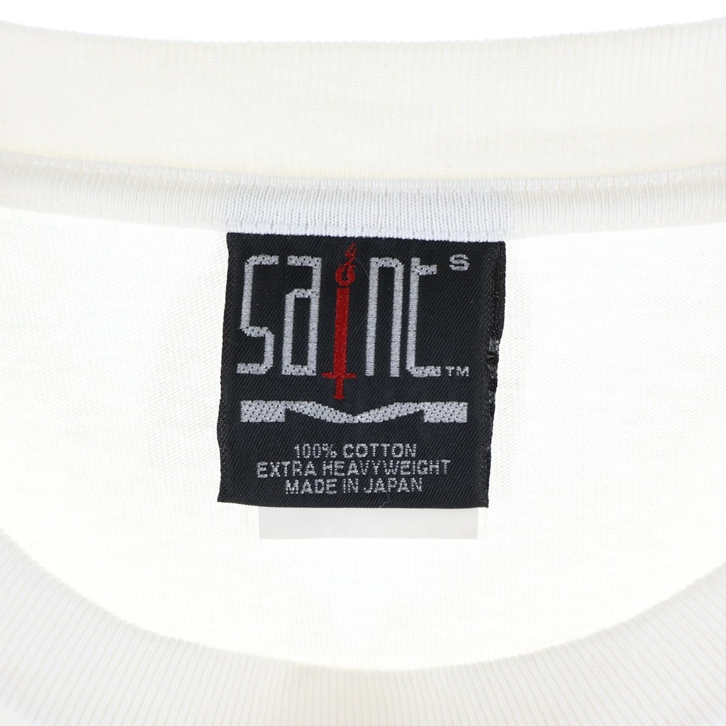 SAINT MICHAEL(セントマイケル) RK SS TEE WITH OUT FEAR クルーネック半袖Tシャツ カットソー ホワイト SM-A23-0000-C07