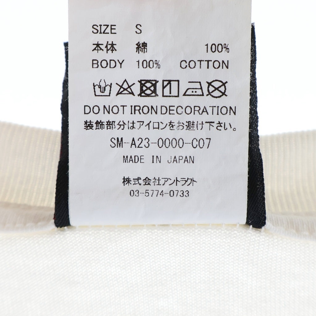 SAINT MICHAEL(セントマイケル) RK SS TEE WITH OUT FEAR クルーネック半袖Tシャツ カットソー ホワイト SM-A23-0000-C07