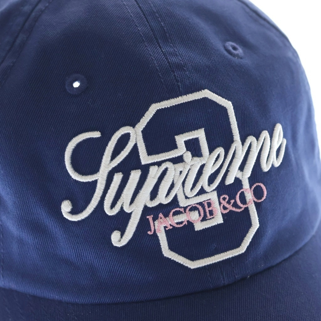 SUPREME(シュプリーム) 24SS La Martina Jacob & Co. 6-Panel Cap フロントロゴ刺繍 6パネルキャップ ブルー