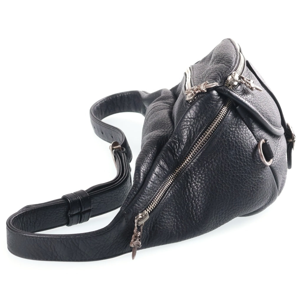 CHROME HEARTS(クロムハーツ) #1 SNAT PACK スナットパック ダガージップ ガンスリンガーベルト レザーウエストバッグ ブラック