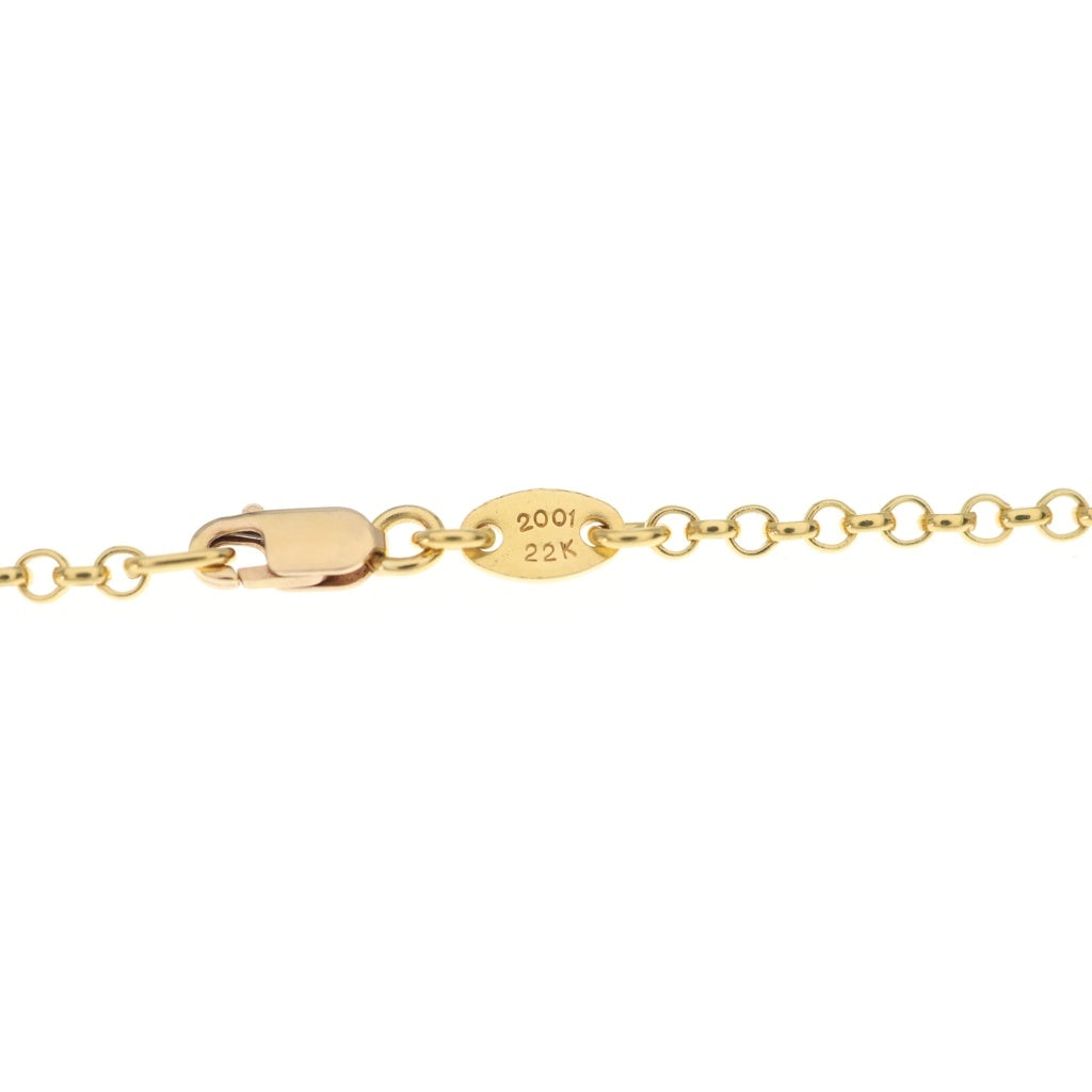 CHROME HEARTS(クロムハーツ) 22K NECKCHAIN R20 ロールチェーンネックレス 20inch ゴールド BCA011