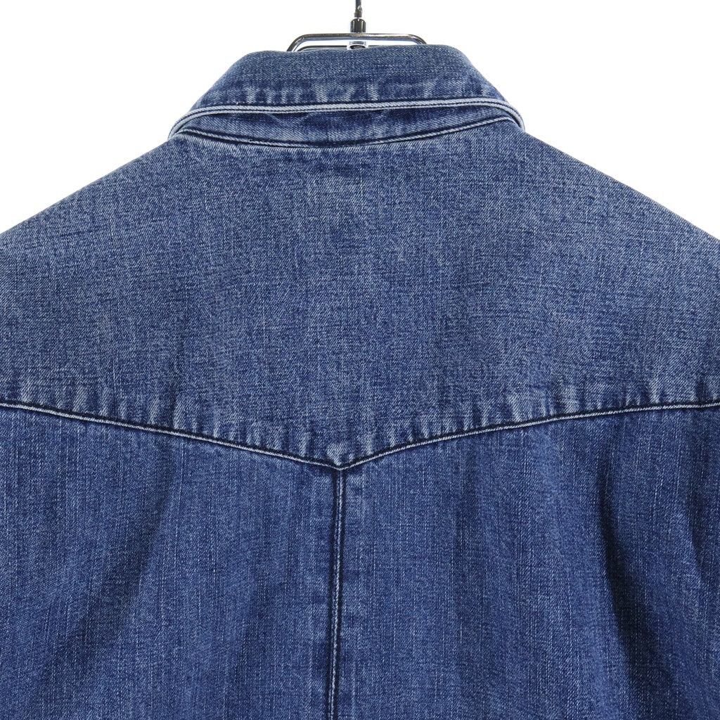 CHROME HEARTS(クロムハーツ) DENIM WESTERN 袖クロスパッチ デニム ウェスタンシャツ 長袖シャツ インディゴ
