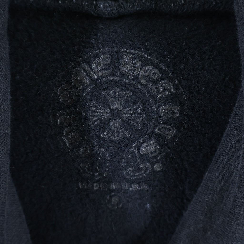 CHROME HEARTS(クロムハーツ) Cross Tire Track Pullover Hoodie バックセメタリークロス タイヤトラック プルオーバーフーディー パーカー ブラック
