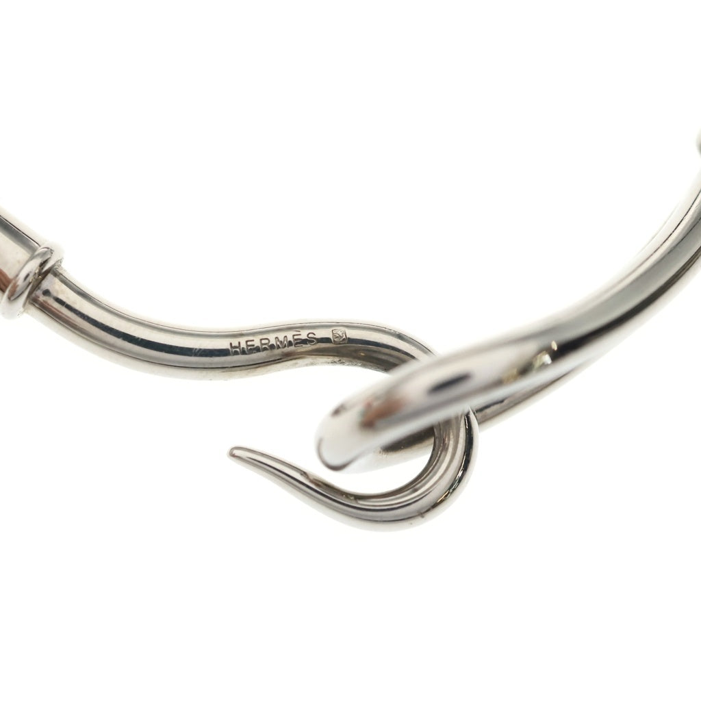 HERMES(エルメス) ジャンボ レザー シルバー ブレスレット ブラウン/シルバー レディース
