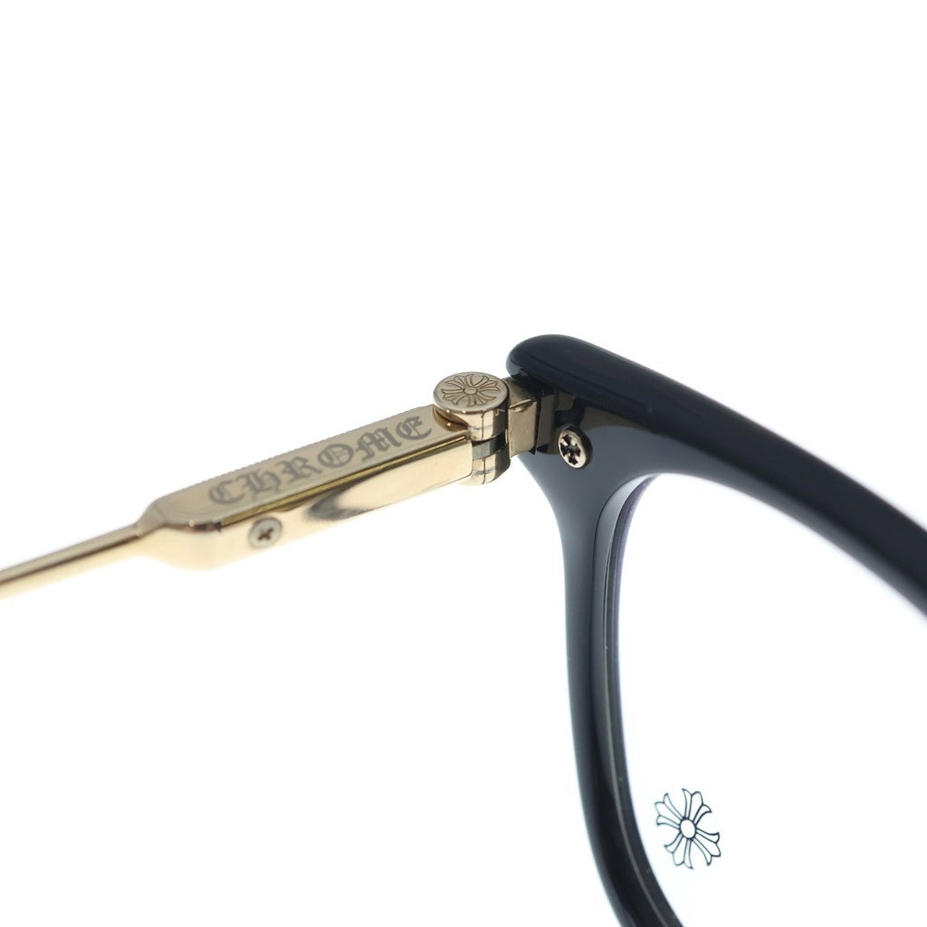CHROME HEARTS(クロムハーツ) SLAG Plated サイドクロス サングラス アイウェア 眼鏡 ブラック/ゴールド