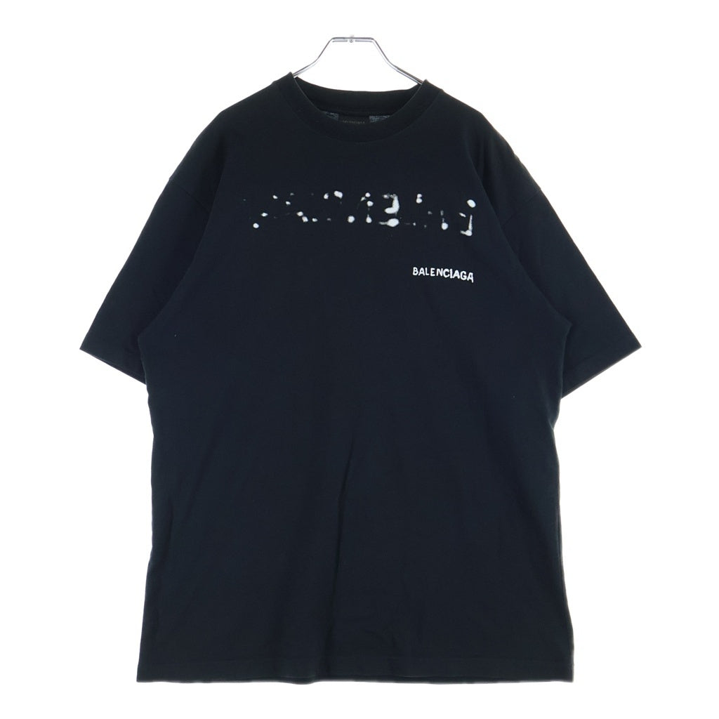BALENCIAGA(バレンシアガ) Hand Drawn T-SHIRT ハンドドローイング 半袖Tシャツ カットソー 両面ロゴプリント ブラック 641675 TOVO5