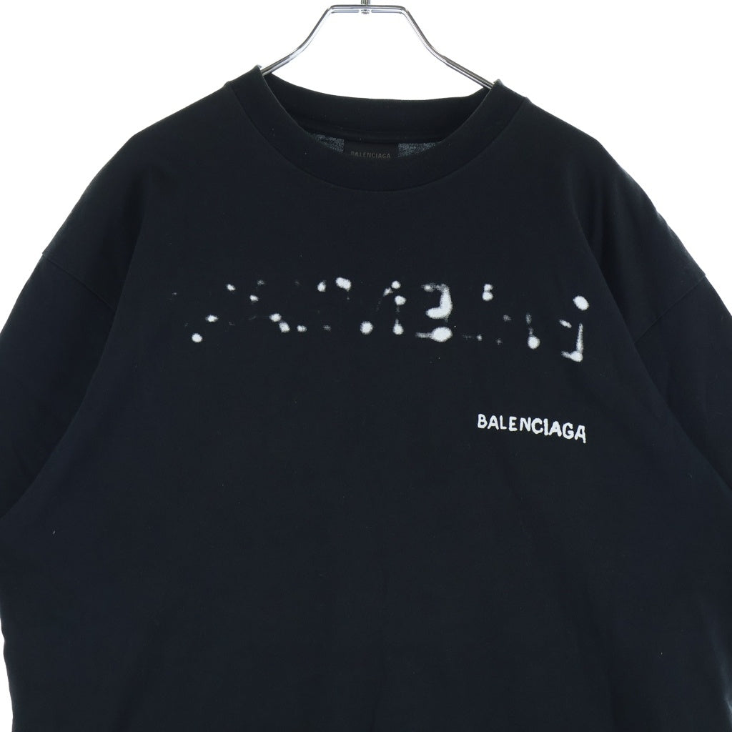 BALENCIAGA(バレンシアガ) Hand Drawn T-SHIRT ハンドドローイング 半袖Tシャツ カットソー 両面ロゴプリント ブラック 641675 TOVO5