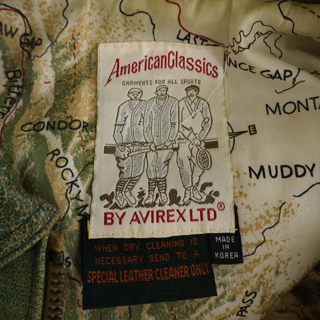 AVIREX(アヴィレックス) American Classic Flight Jacket アメリカンクラシック フライトレザー ジャケット グリーン