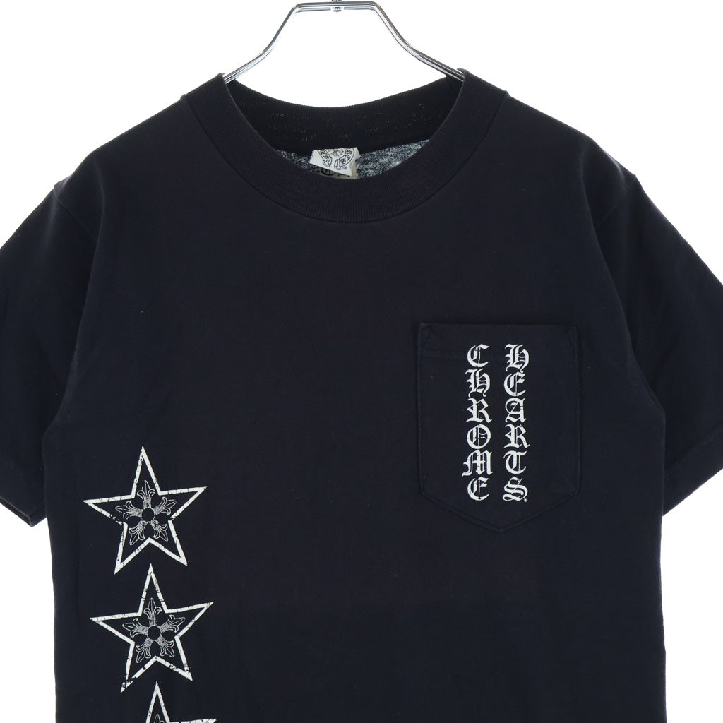 CHROME HEARTS(クロムハーツ) OLD T BAR オールド Tバープリント スター 半袖Tシャツ カットソー ブラック