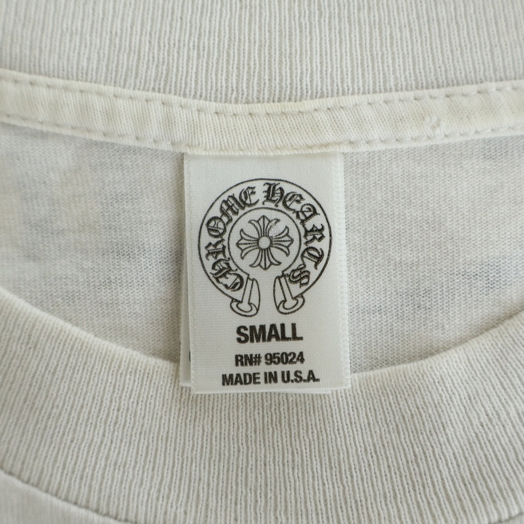 CHROME HEARTS(クロムハーツ) OLD CH PLUS オールド ロサンゼルス バックCH プラス プリント 半袖Tシャツ カットソー ホワイト