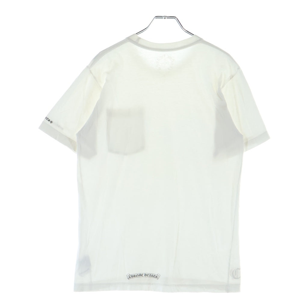 CHROME HEARTS(クロムハーツ) NECK LOGO S/S TEE ネックロゴプリント クルーネック半袖Tシャツ カットソー ホワイト