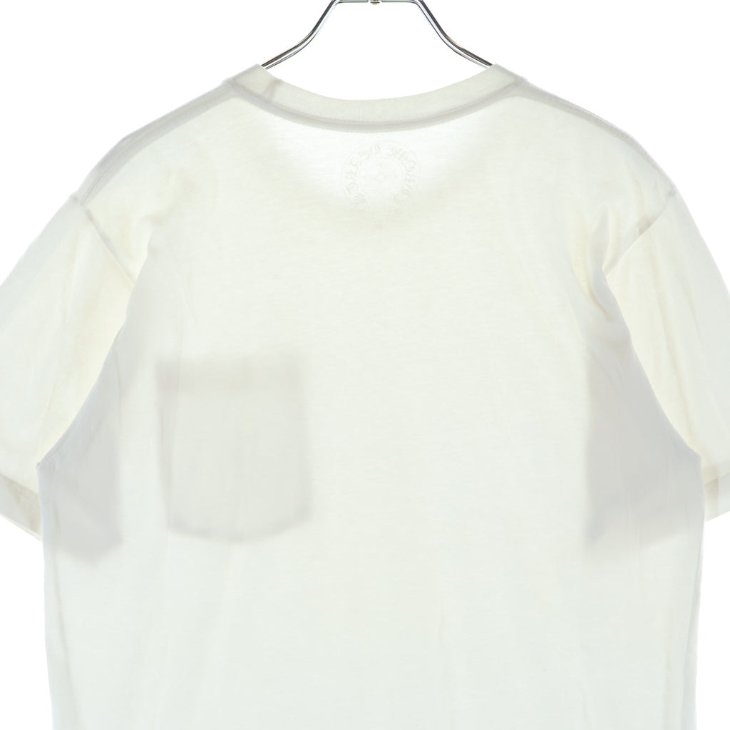 CHROME HEARTS(クロムハーツ) NECK LOGO S/S TEE ネックロゴプリント クルーネック半袖Tシャツ カットソー ホワイト