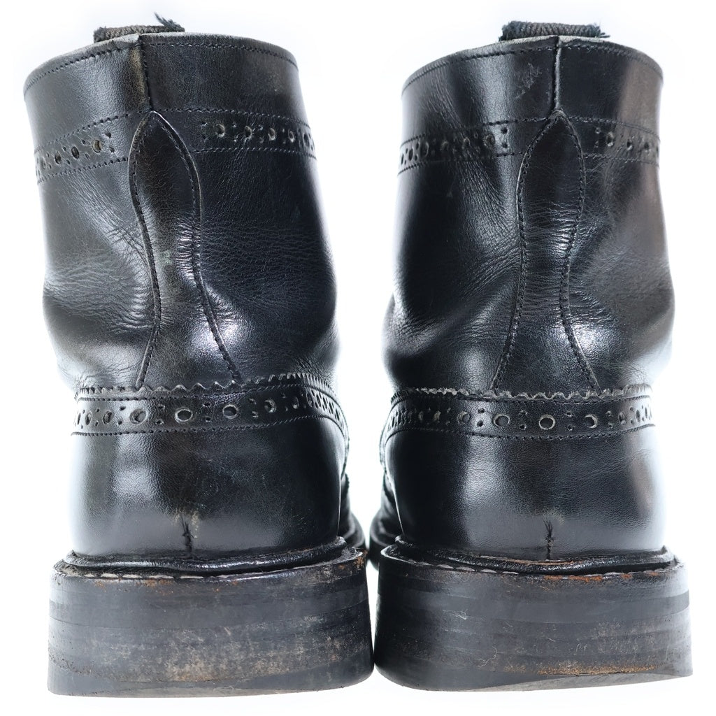 Tricker's(トリッカーズ) MALTON COMMANDO SOLE マルトン コマンドソール ウイングチップ レースアップ レザー カントリーブーツ ブラック 3 7/8 M2508