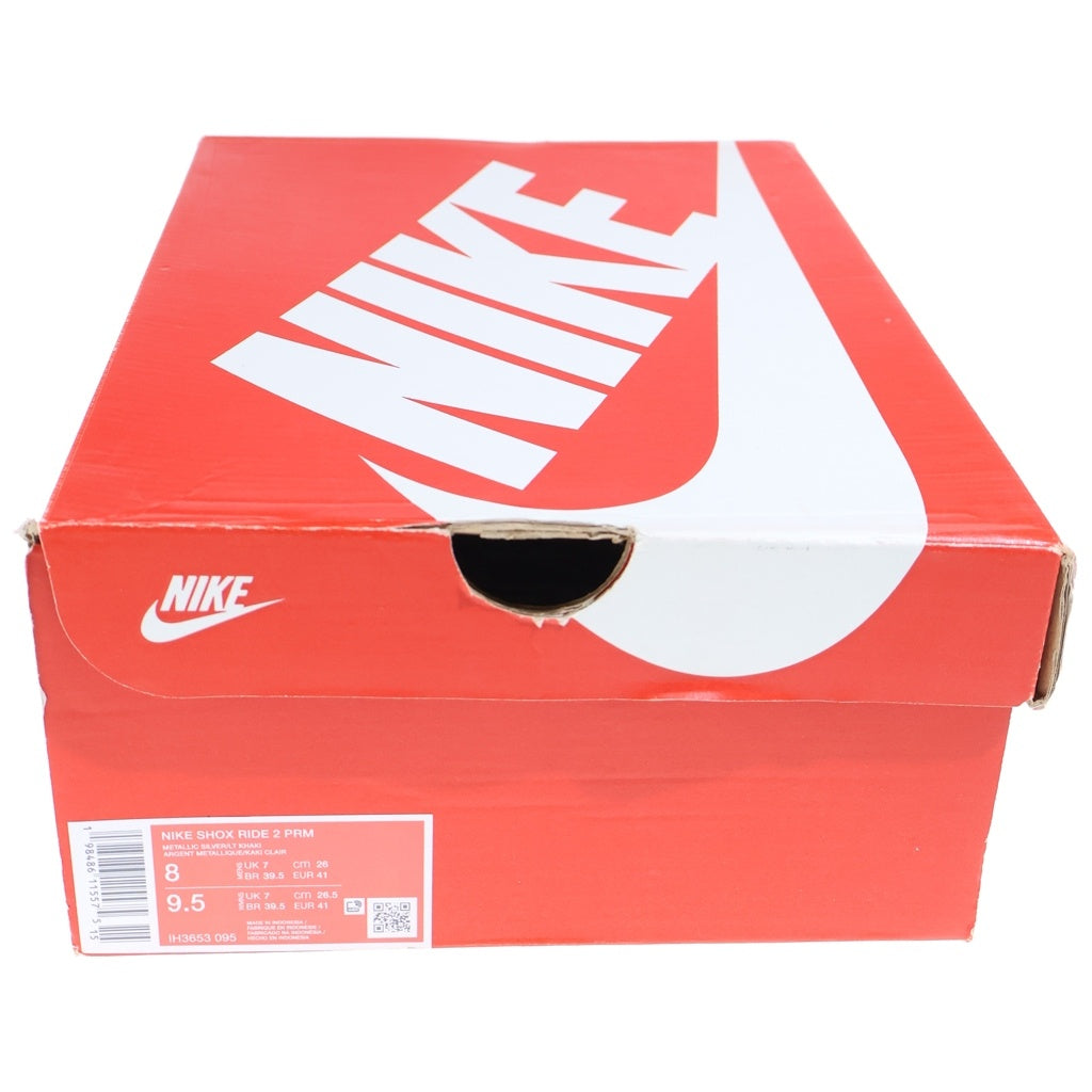 NIKE(ナイキ) SHOX RIDE 2 METALLIC SILVER/DESERT KHAKI ショックス ライド2 メタリックシルバー/デザートカーキ ローカットスニーカー ベージュ US8/26.0cm IH3653-095