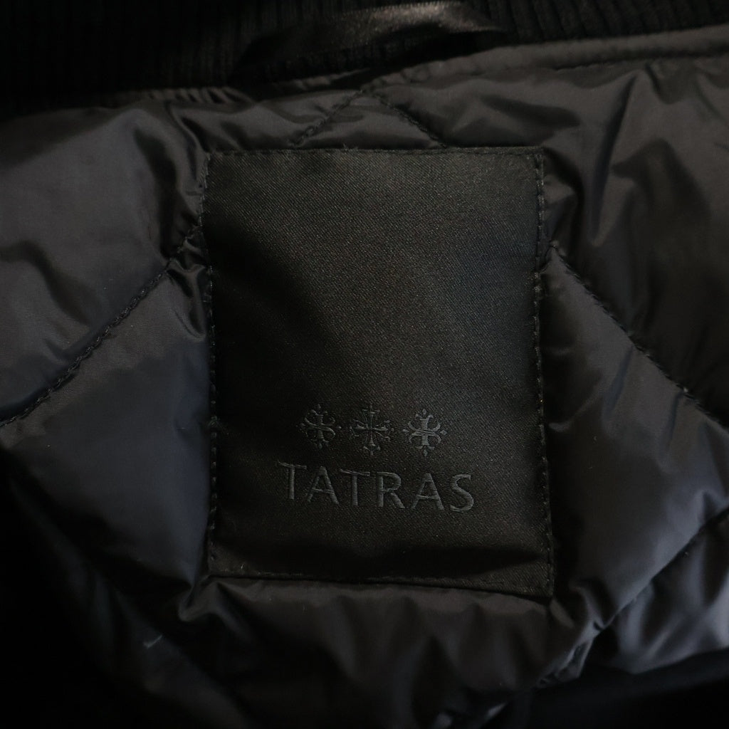 TATRAS(タトラス) MAFIE マフィー レザー切替 ダウンジャケット ブラック MJXA0096013588