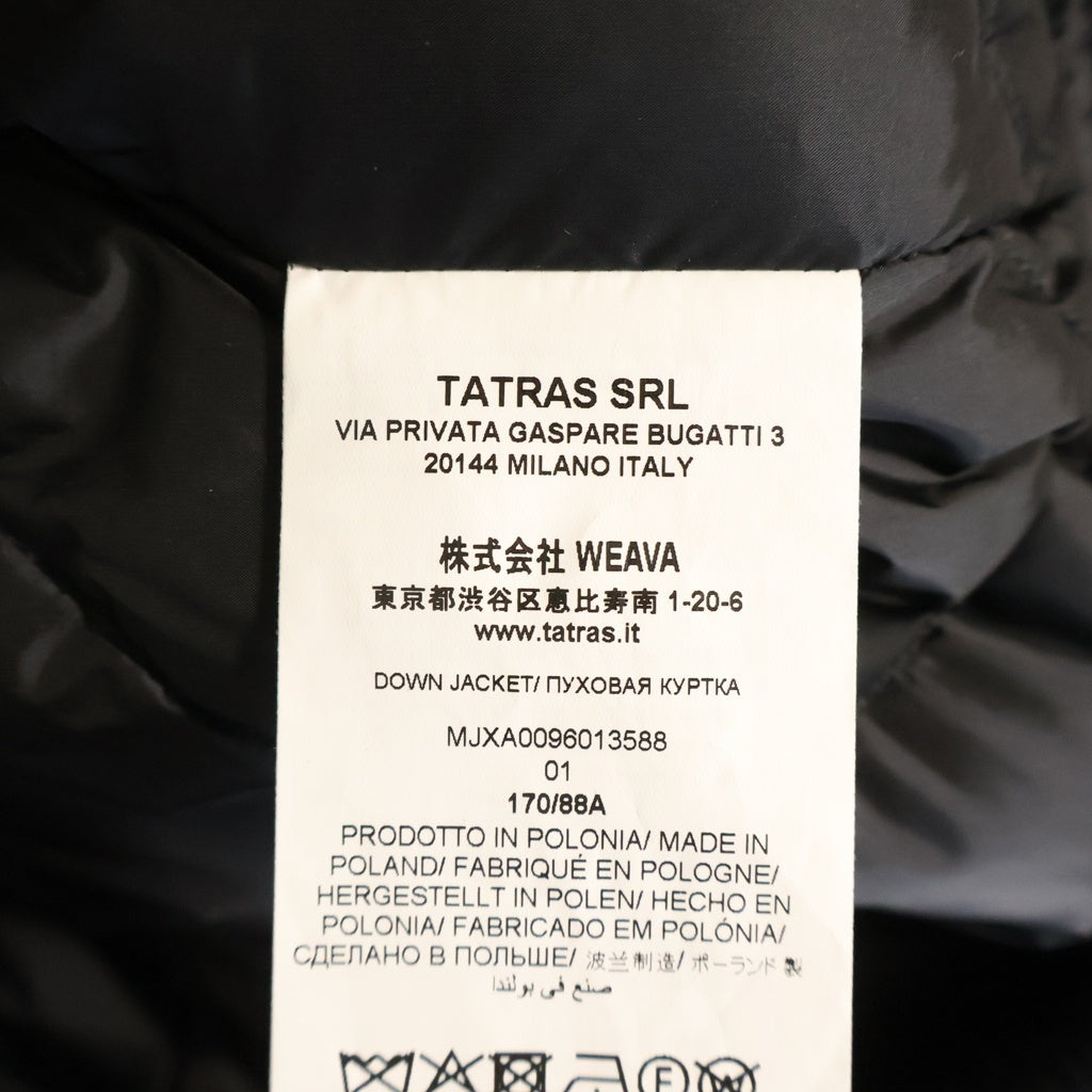 TATRAS(タトラス) MAFIE マフィー レザー切替 ダウンジャケット ブラック MJXA0096013588