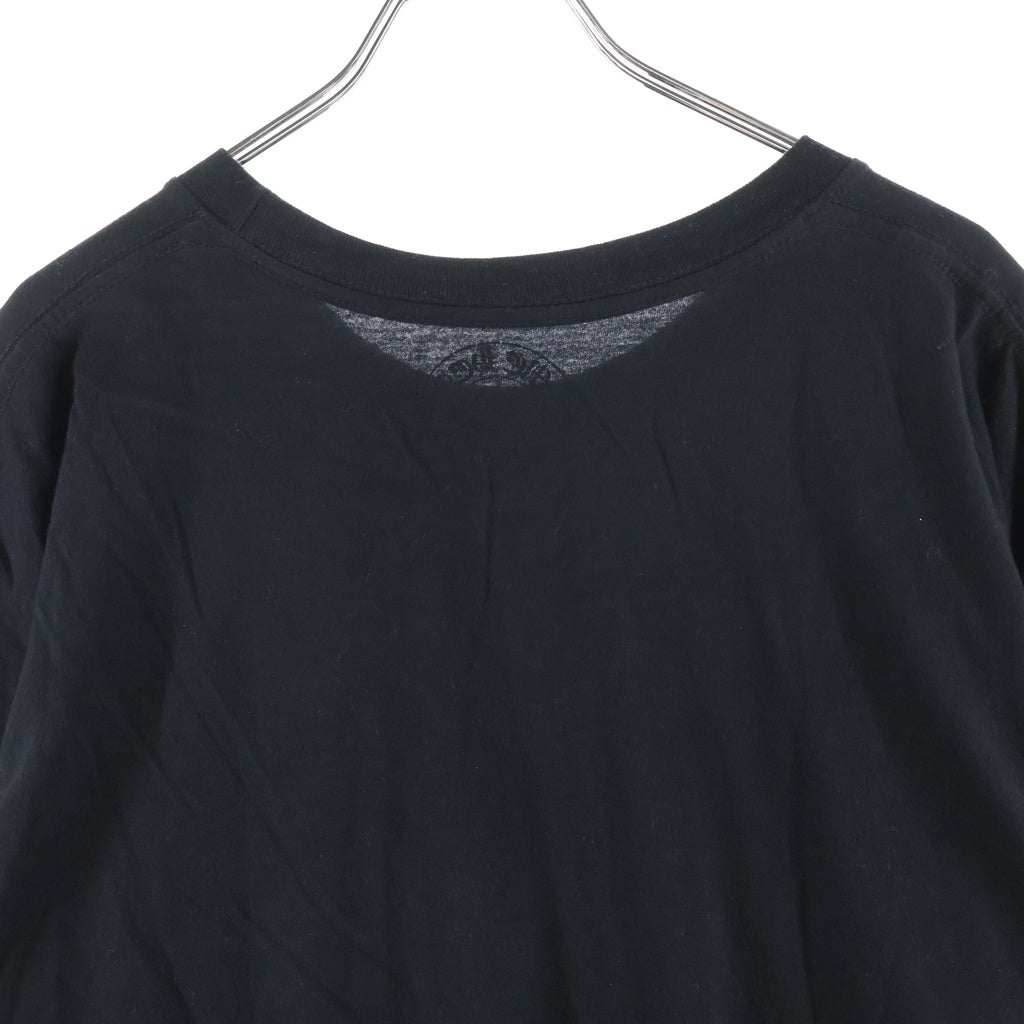CHROME HEARTS(クロムハーツ) NECK LOGO S/S TEE ネックロゴプリント チェストポケット クルーネック半袖Tシャツ カットソー ブラック