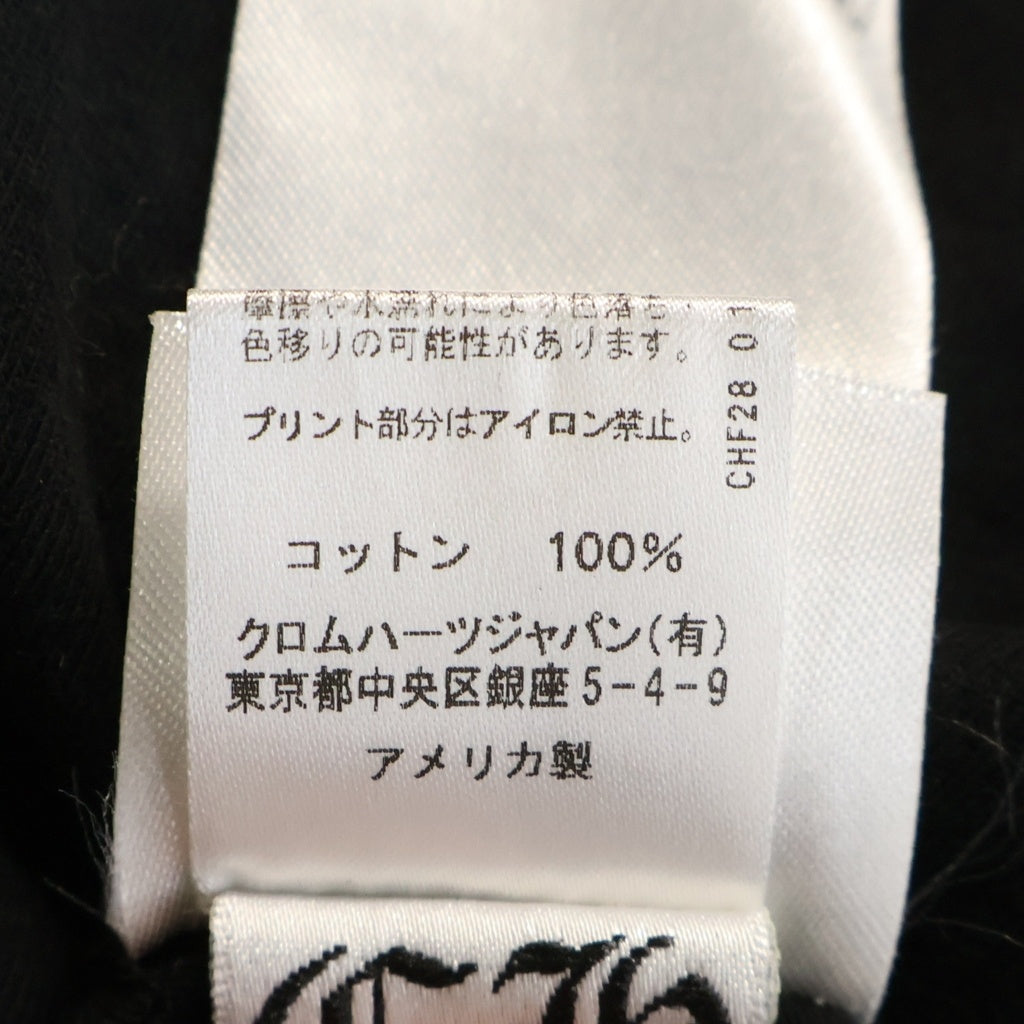CHROME HEARTS(クロムハーツ) NECK LOGO S/S TEE ネックロゴプリント チェストポケット クルーネック半袖Tシャツ カットソー ブラック