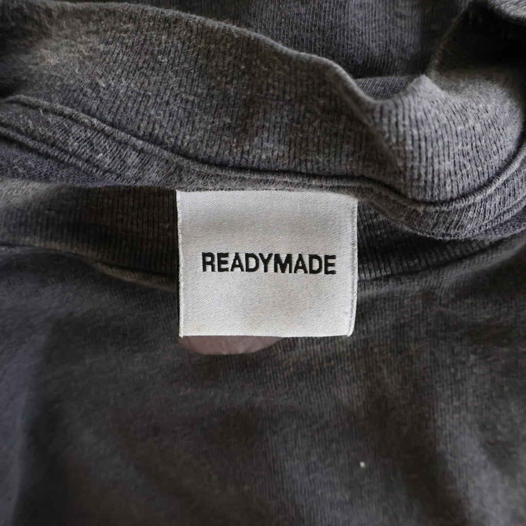 READY MADE(レディメイド) 24SS DESTRUCTION LS TEE ディストラクション 長袖カットソー 袖プリント 両面プリント ブラック RE-CO-BK-00-00-283